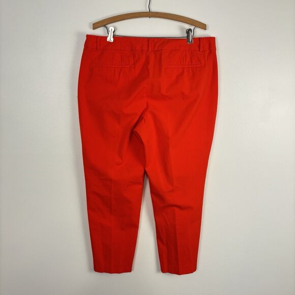Talbots Heritage Women’s Size 16 Red Cotton Blend Side Zip Ankle Pant - Picture 4 of 6